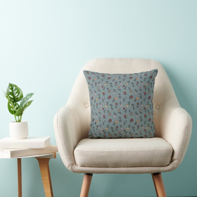 Fleur de texture grise Calio Lancer Oreiller (Chaise)