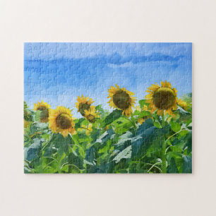 Fleur de tournesol Fleur Wild Field Art Puzzle