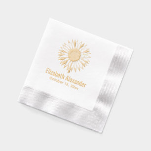 Fleur de tournesol simple et élégante #2A Nom Date