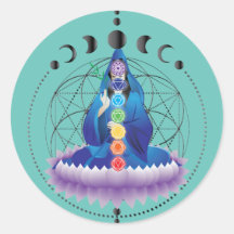 Fleur de vie chakra déesse v2 autocollant