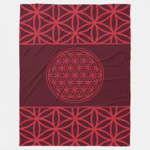 Fleur de vie - couverture - rouge & bordeaux