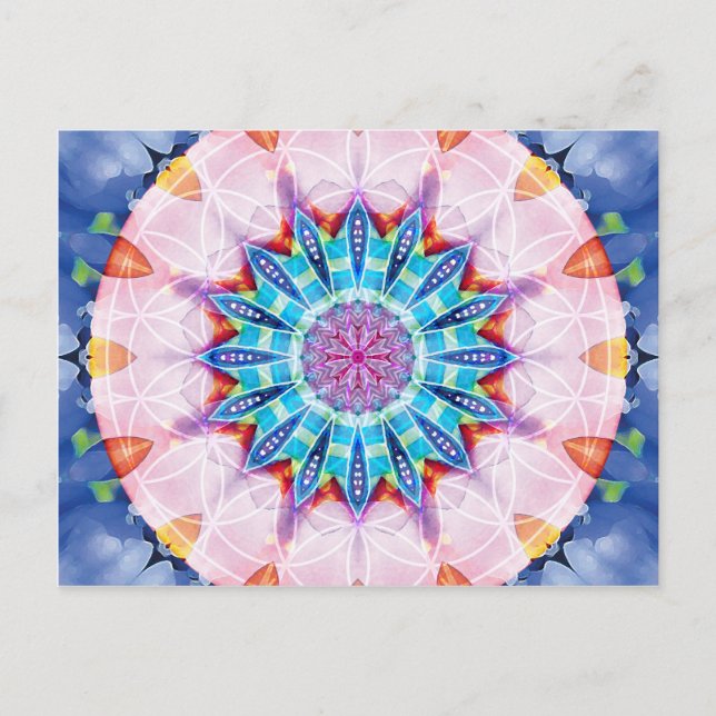 Fleur de vie Mandala 12 Cartes (Devant)