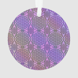 Fleur de vie - motif de grunge de timbre 3