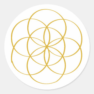 Fleur de vie - Sticker rond classique