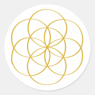 Fleur de vie - Sticker rond classique