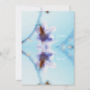 Fleur d'eau bleu pastel pâle violet Invitation