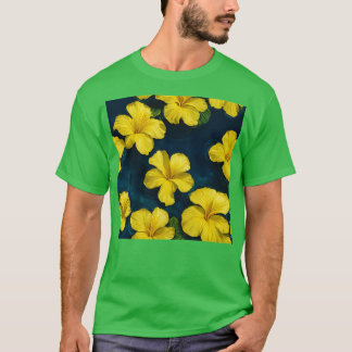 Fleur d'Hibiscus jaune flottant dans l'eau TShirt