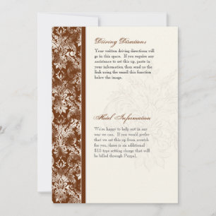 Fleur di Lys - Brown Driving Directions Hotel Info Invitation