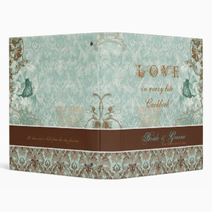 Fleur di Lys Damask - New Bride's Cookbook Binder
