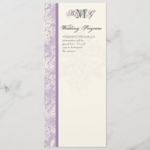 Fleur di Lys Damask - programme lilas de mariage