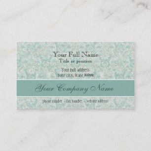 Fleur di Lys Damask Slate Blue Business Cards