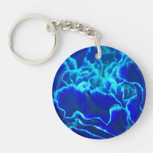 Fleur d'oeillet bleu et Turquoise