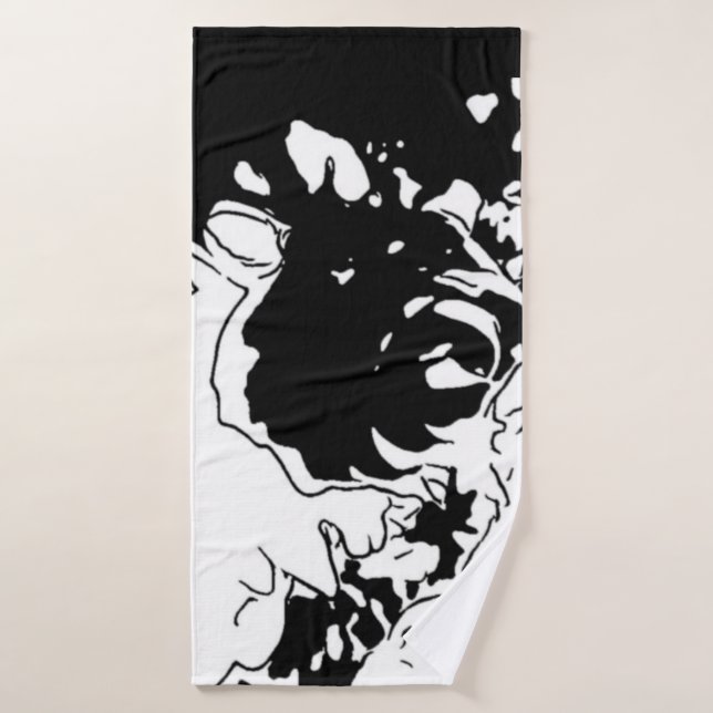Fleur Doodle (Serviette de bain)