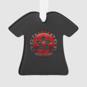 Fleur d'orchidée de Hong Kong sur impression en fi