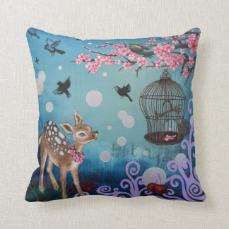 Fleur douce, oreiller à lancer en coton 16x16