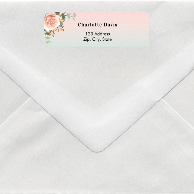 Fleur en or rose adresse de retour (Créateur téléchargé)