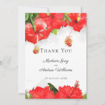 Fleur exotique d'Hibiscus rouge Art Merci