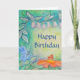 Fleur Fairy Bonne Carte de voeux d'anniversaire