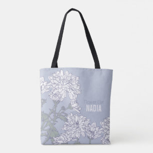 Fleur Fille chrysanthème blanc sac mariage gris