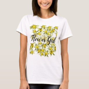Fleur Fille Jaunes Jonquilles T-Shirt