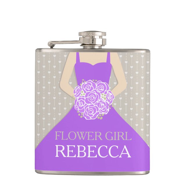 fleur fille robe violette nommé flacon de hanche (Devant)