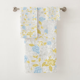 Fleur florale turquoise Motif sans couture