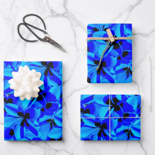 Fleur Frangipani Bleue, Feuilles Cadeaux,