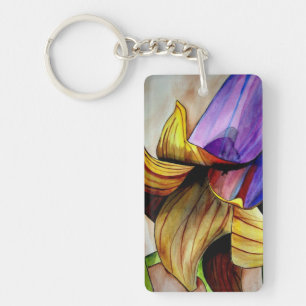 Fleur Fritillart violet aquarelle originale