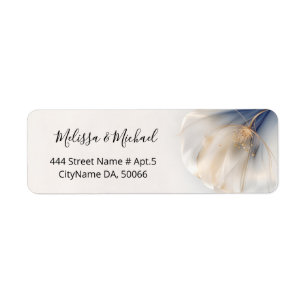 Fleur fumée bleu or    Mariage