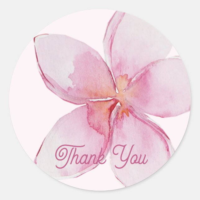 Fleur hawaïenne exotique | Sticker Merci (Devant)