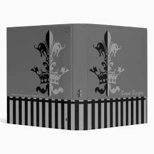 Fleur Heart Crown - Black Binder