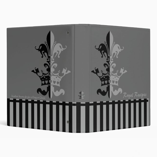 Fleur Heart Crown - Black Binder (Background)