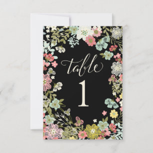 Fleur Jardin Mariage Tableau Numéro Cartes