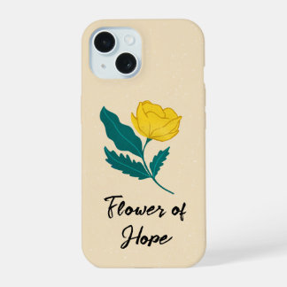 Fleur Jaune et Feuilles verts coque de motivation