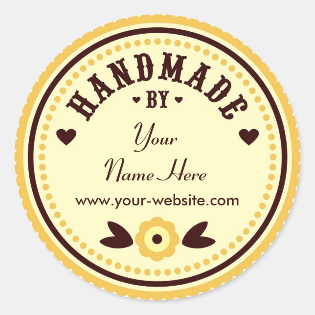 Fleur Jaune Faite À La Main Par Stickers Personnal (Devant)