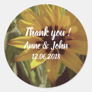 Fleur jaune, Sticker Merci