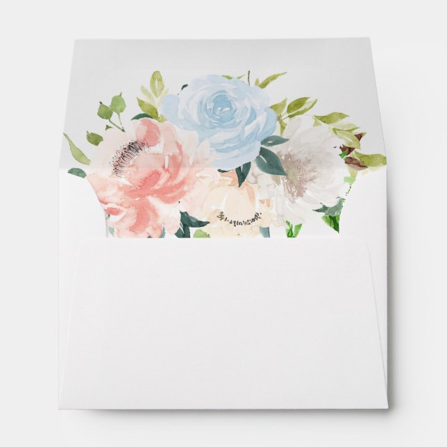 Fleur Jolie Aquarelle Enveloppes florales (Dos (Bas))