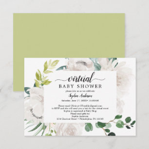 Fleur Jolie Floral Baby shower virtuel Invitation