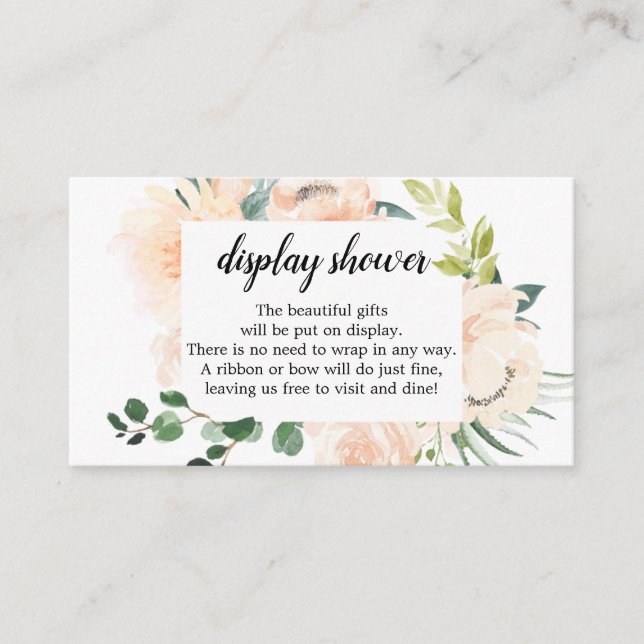 Fleur Jolie Floral Display Shower Baby Shower Card (Front)