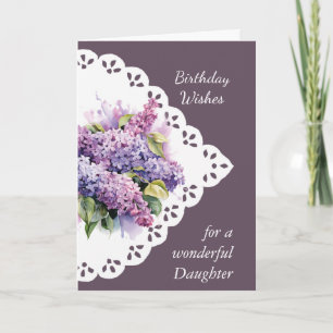 Fleur Lilac Bouquet Fille Carte d'anniversaire