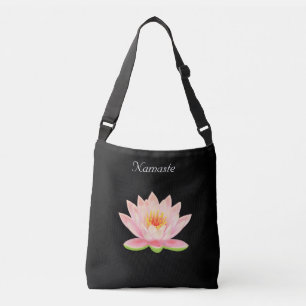 Fleur Lotus personnalisée sur sac croisé Namaste n