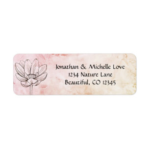Fleur Lotus simple Adresse Bkg en marbre rose