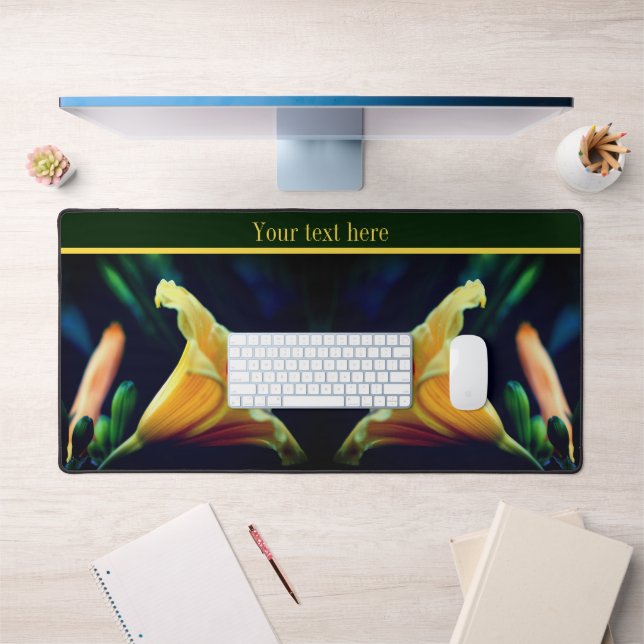 Fleur Lys Jaune Intense Personnalisée (Bureau 1)