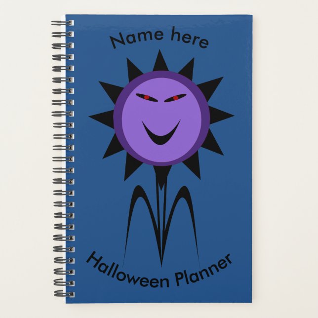 Fleur mall Kawaii Goth Halloween Planner personnal (Devant)