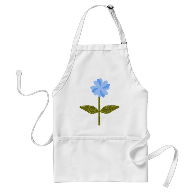 Fleur marguerite Joli tablier bleu (Devant)