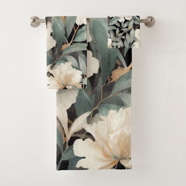 Fleur noir vintage élégant tigre (En situation)