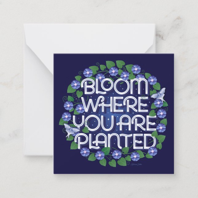 Fleur où vous êtes planté / Carte de papier à lett (Devant)