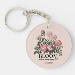 Fleur où vous êtes planté Porte - clé acrylique