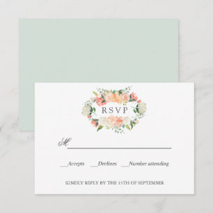 Fleur Peach rose Botanique MARIAGE RSVP