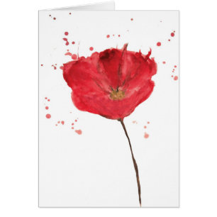 Fleur peinte 2 de pavot d'aquarelle